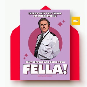 Biglietto di San Valentino Line of Duty / Biglietto di San Valentino irlandese / Biglietto di San Valentino ted Hastings
