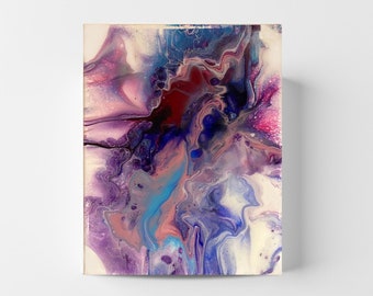 Heavenly Acrylic Dutch Pour 8 x 10 in. Painting | Fluid Art, Original Painting, One of a Kind Acrylic Painting