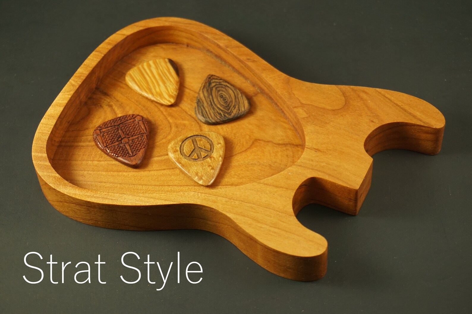 Guitar Pick Organizer, Gift for A Musician, Wooden Guitar Pick Box for