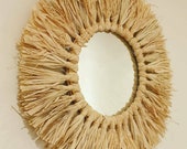 Dried Grass Woven Mirror