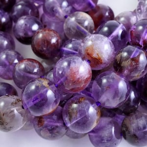 Super 7 Beads (Round)(Smooth)(6mm)(8mm)(10mm)(12mm)(16&quot;Strand)