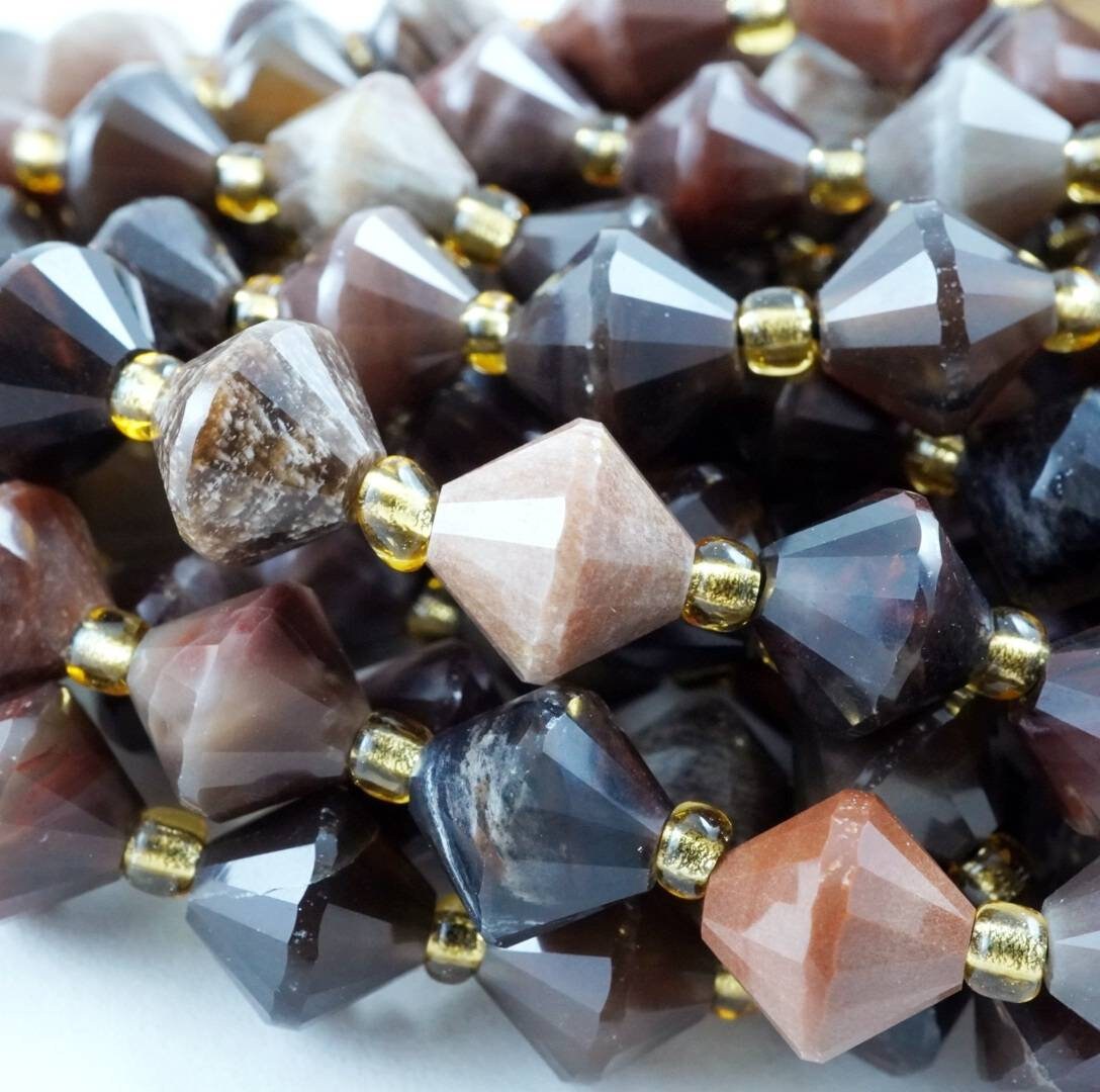 Petrified Wood Beads biconefaceted8mm16strand Etsy