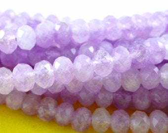 Lavender Amethyst Beads (Rondelle)(Faceted)(6x4mm)(15.5"Strand)