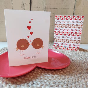 Love Birds Card | Cute Love Birds Greeting Card |  | Love Birds Wedding Card | Love Birds Anniversary Card | Love Birds Valentine&#39;s Day Card
