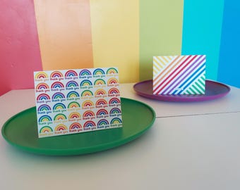 de voeux arc-en-ciel | de remerciements arc-en-ciel | à rayures arc-en-ciel de Zazzle.be Liste d'envies Vous avez des idées ? de remerciement coloré | Carte de voeux multicolore Merci