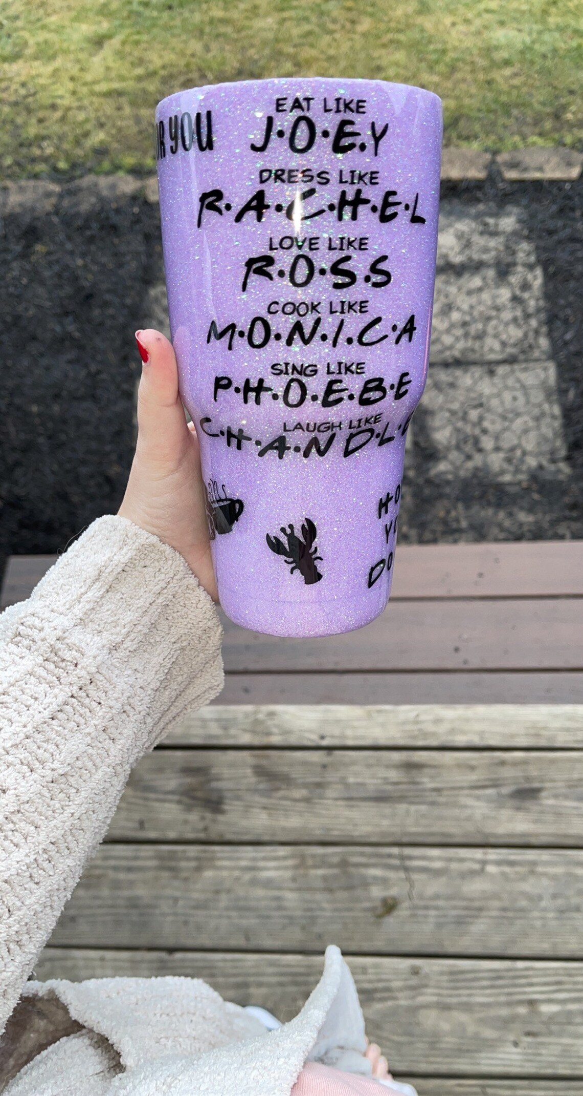 Friends Themed Tumbler 30oz Tumbler Friends Tv Show Etsy