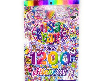 Lisa Frank - 1200 Autocollants Tablette Livre 10 Pages d'Autocollants à Collectionner Artisanat Scrapbooking