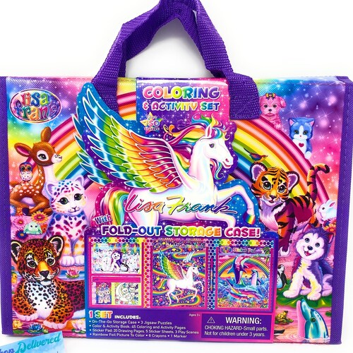 Lisa Frank Coloring & Activity Set With Fold Out Storage Case. Etsy