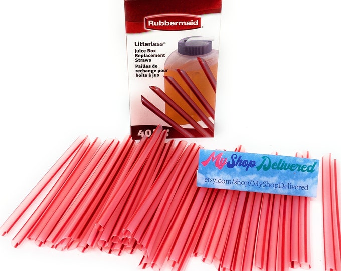 Rubbermaid Litterless Juice Box Replacement Straws box of 40 Straws Etsy