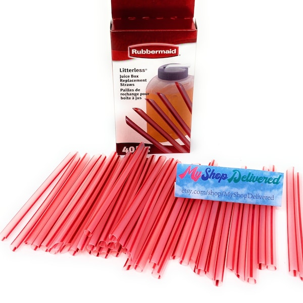 Rubbermaid Litterless Juice Box Replacement Straws (Box of 40 Straws)