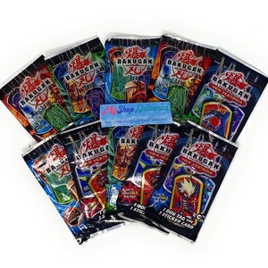 Bakugan - Battle Brawlers - Pack of 1 Dog Tag and 1 Sticker Card - (TEN PACKS TOTAL)