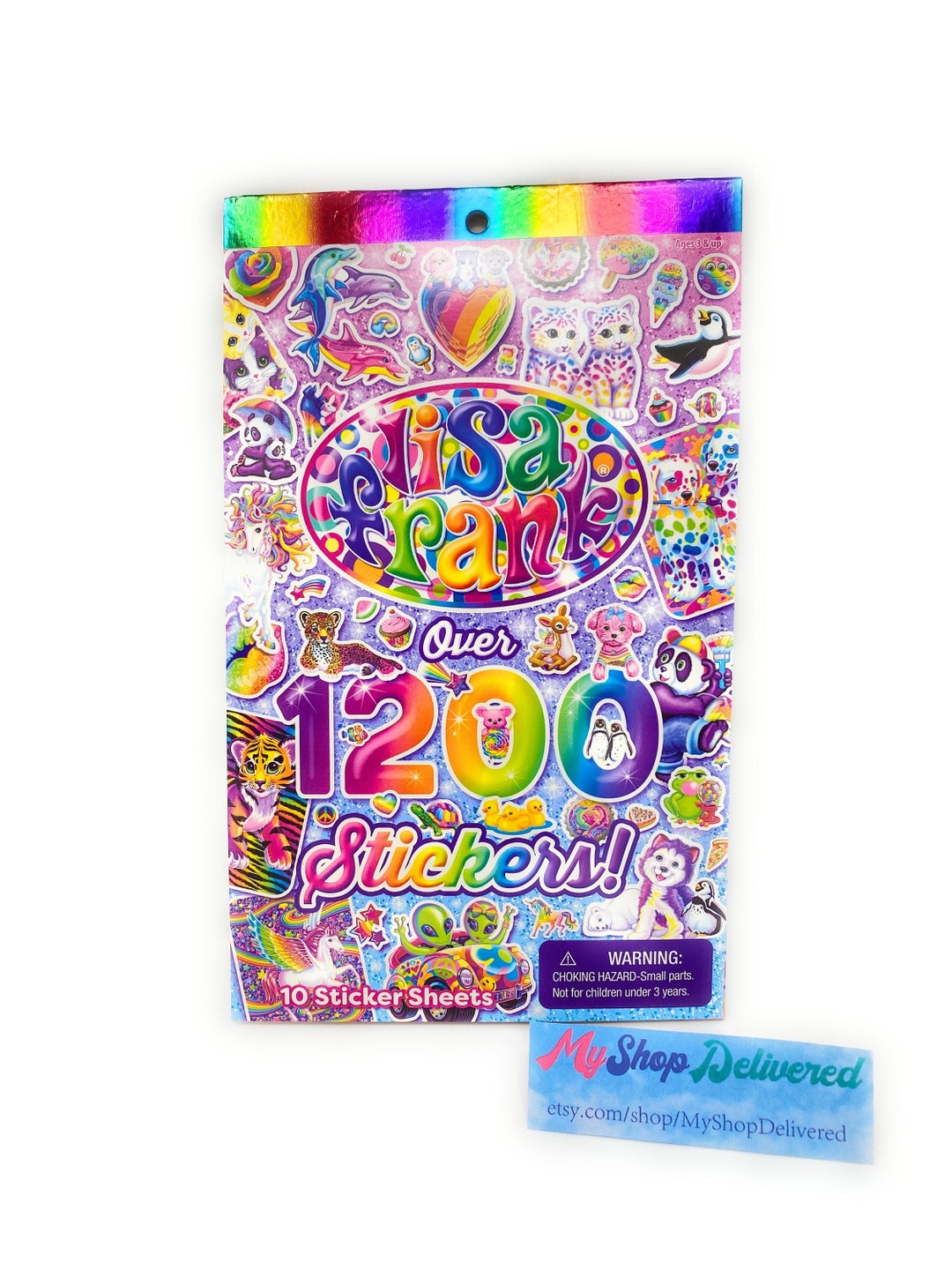 Lisa Frank 1200 Stickers Tablet Book 10 Pages of Collectible Stickers ...