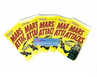 2 Packs of Mars Attacks Heritage Vintage Trading Cards. 6 Space