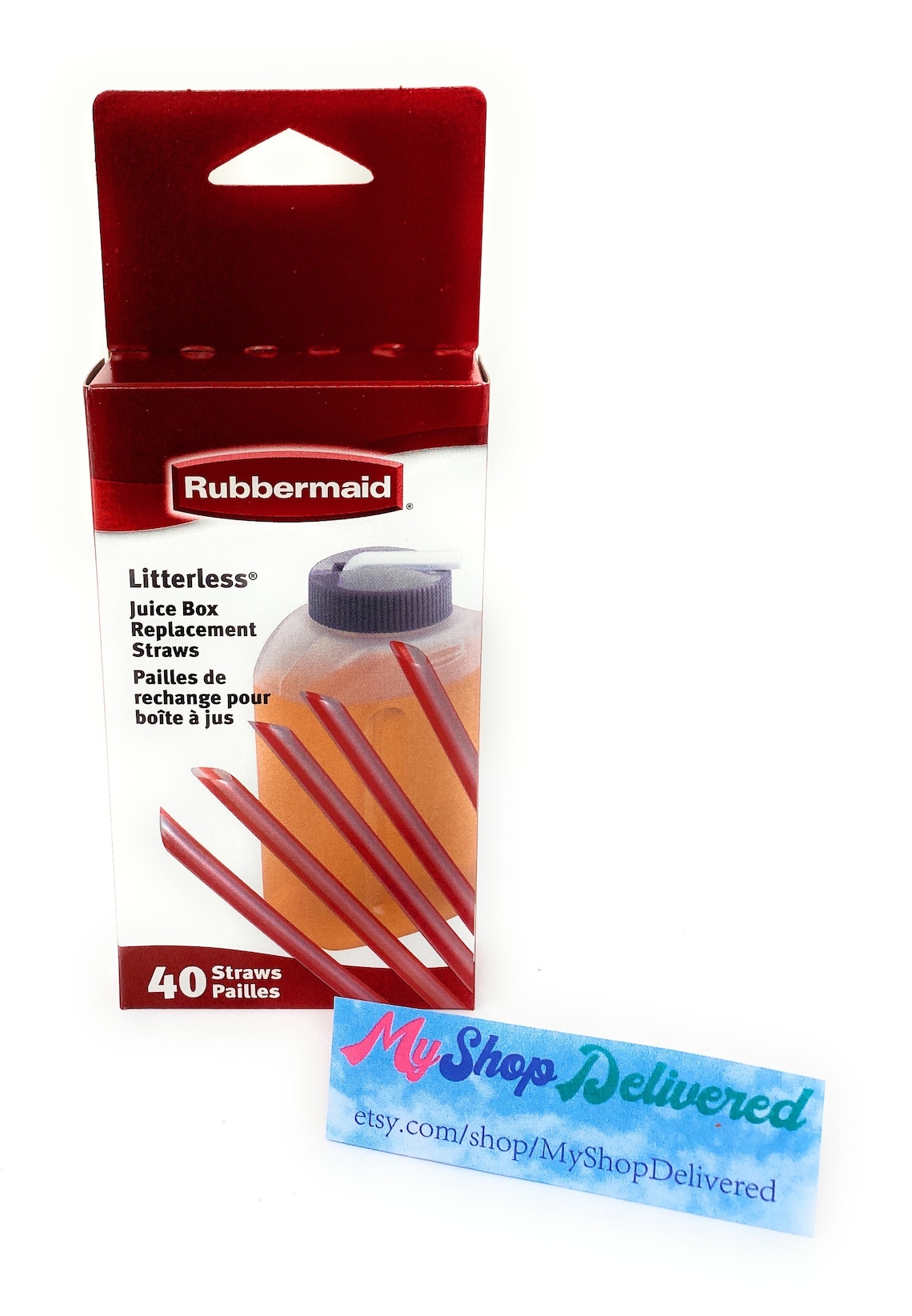 Rubbermaid Litterless Juice Box Replacement Straws box of 40 Etsy