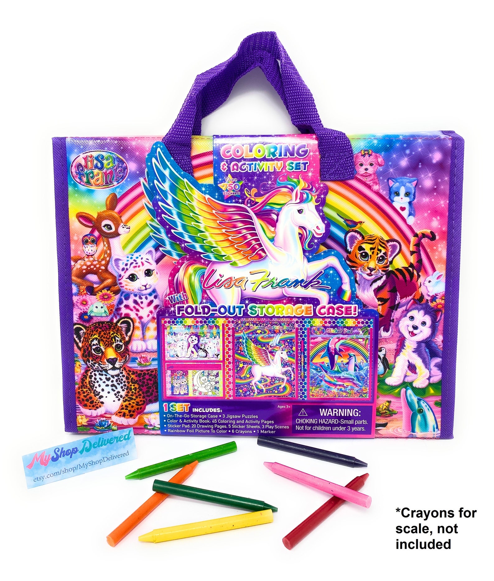 Lisa Frank Coloring & Activity Set With Fold Out Storage Case. | Etsy