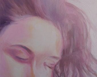 Oil Painting on Wood Panel - Portrait of a Woman