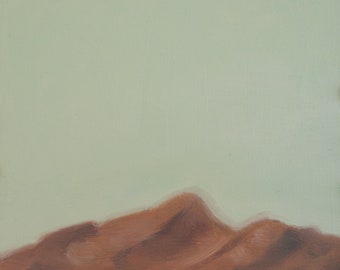 Oil Painting on Wood Panel - Mountain Landscape