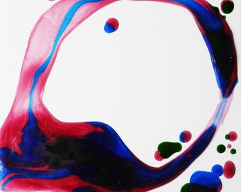 Acrylic Pouring Medium Painting on Wood Panel