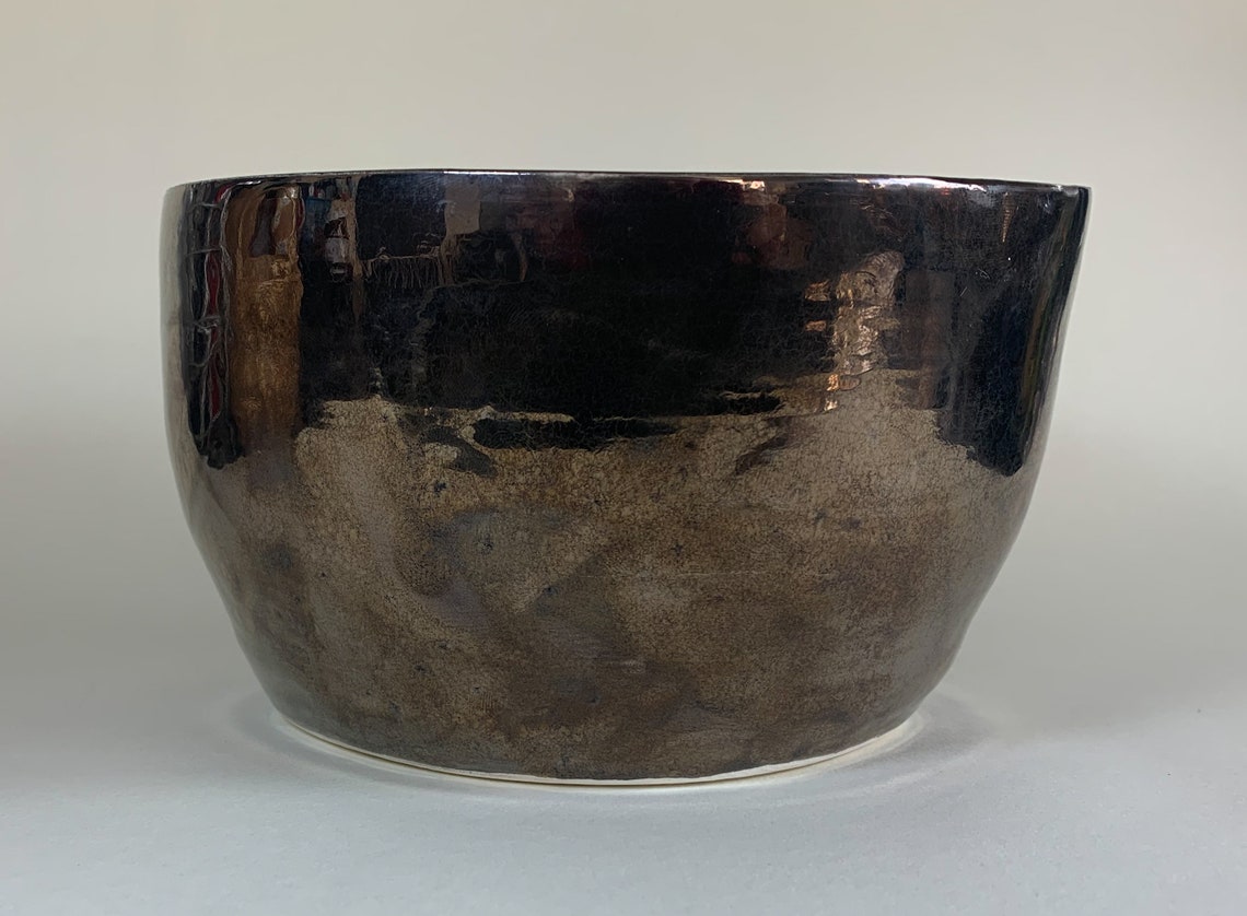 Gold ceramic handmade decorative bowl Etsy