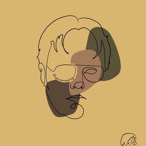 Dwight Schrute Line Art Portrait