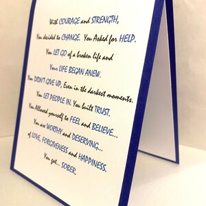 Sobriety Card Addiction Recovery Sober Birthday Sober - Etsy