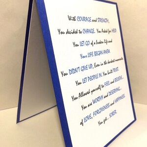 Sobriety Card Addiction Recovery Sober Birthday Sober - Etsy
