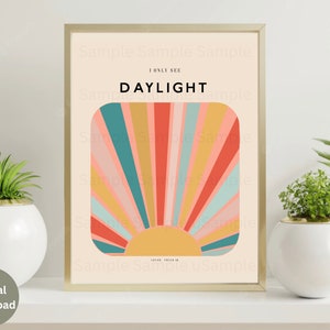 Daylight | Digital Print | Song Poster | Dorm art | wall art | Music
