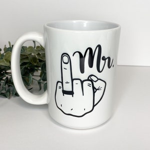 Mr Ring Finger Up Mug, Mr Mug