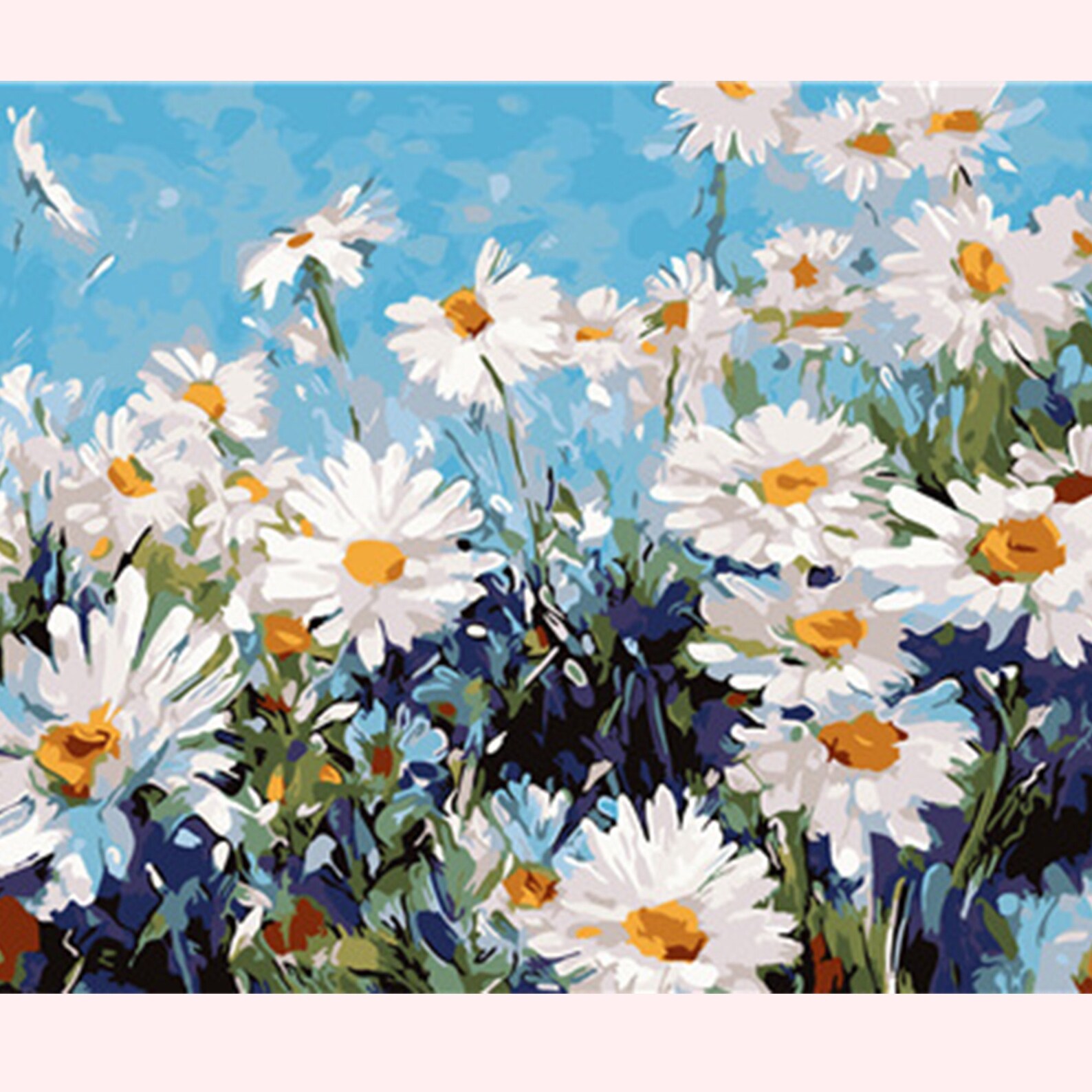 Little Daisy Painting By Number Kit Landscape Painting Etsy