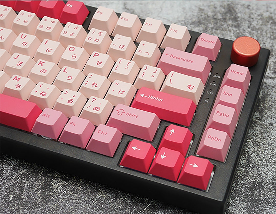 179PCS Pink White Theme Keycap Set, Japanese Girl Keycaps, Cherry