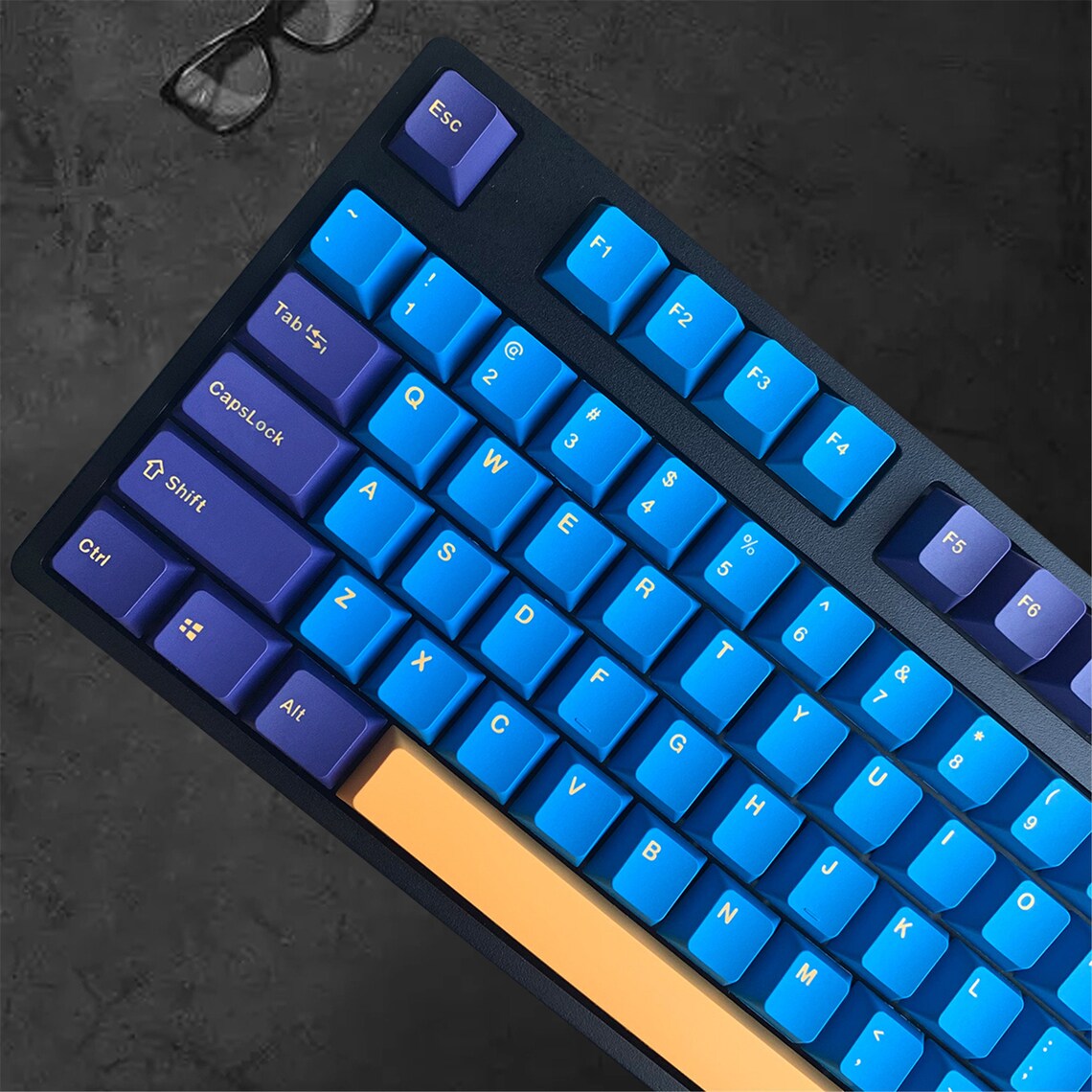 123pcs Blue Color Theme KeycapMechanical Keyboard Key CapPBT Etsy
