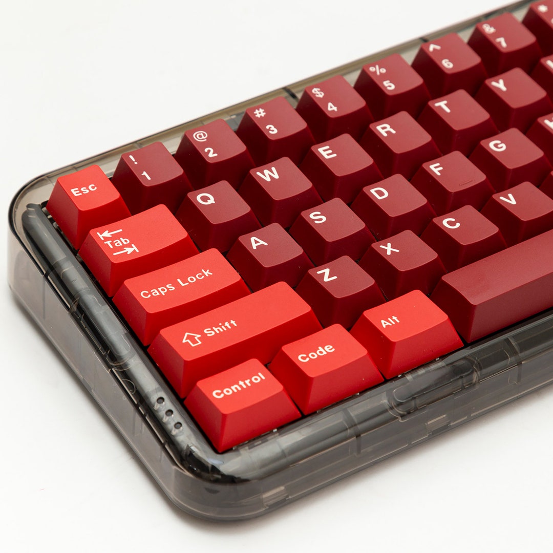 173pcs Ham Theme Keycaps Set, Dark Red Keycaps, Keycaps, Cherry Keycaps