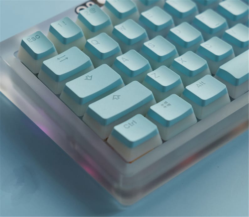 117pcs Blue Pudding Keycap Set Double Shot Pudding Keycap Etsy