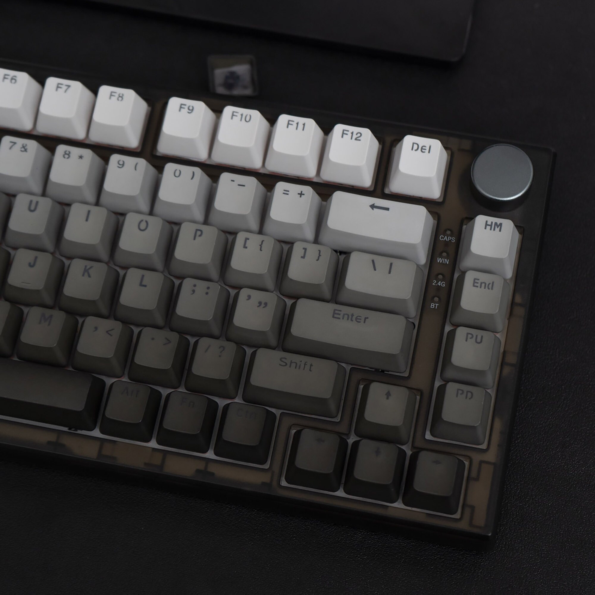 120PCS Gradient Gray Theme Keycap Set Top Print Translucent Etsy