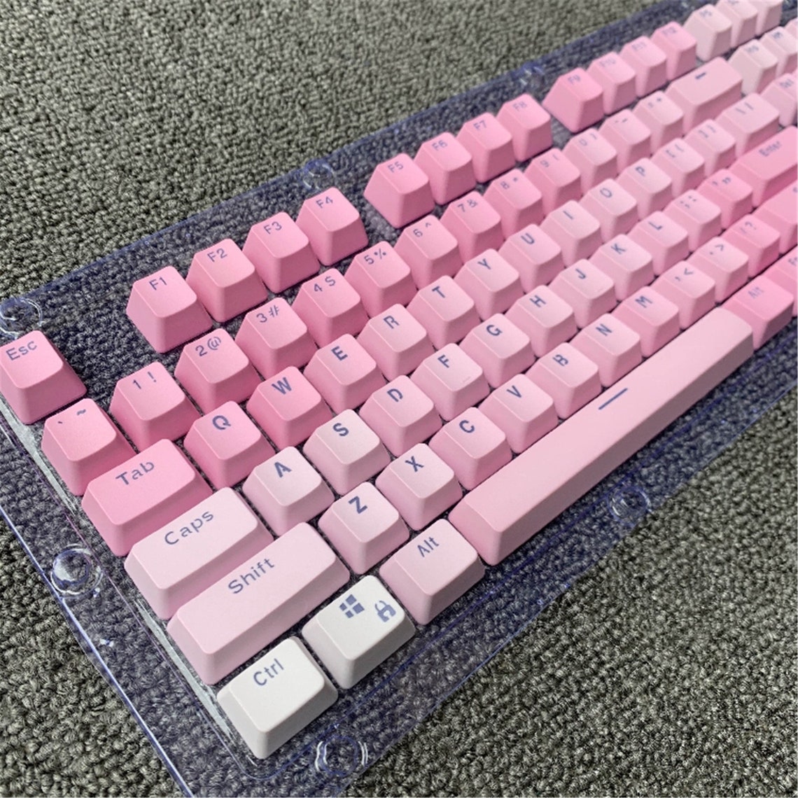 104pcs Pink Grandient Theme Keycap SetGirl Cute Keycap Etsy