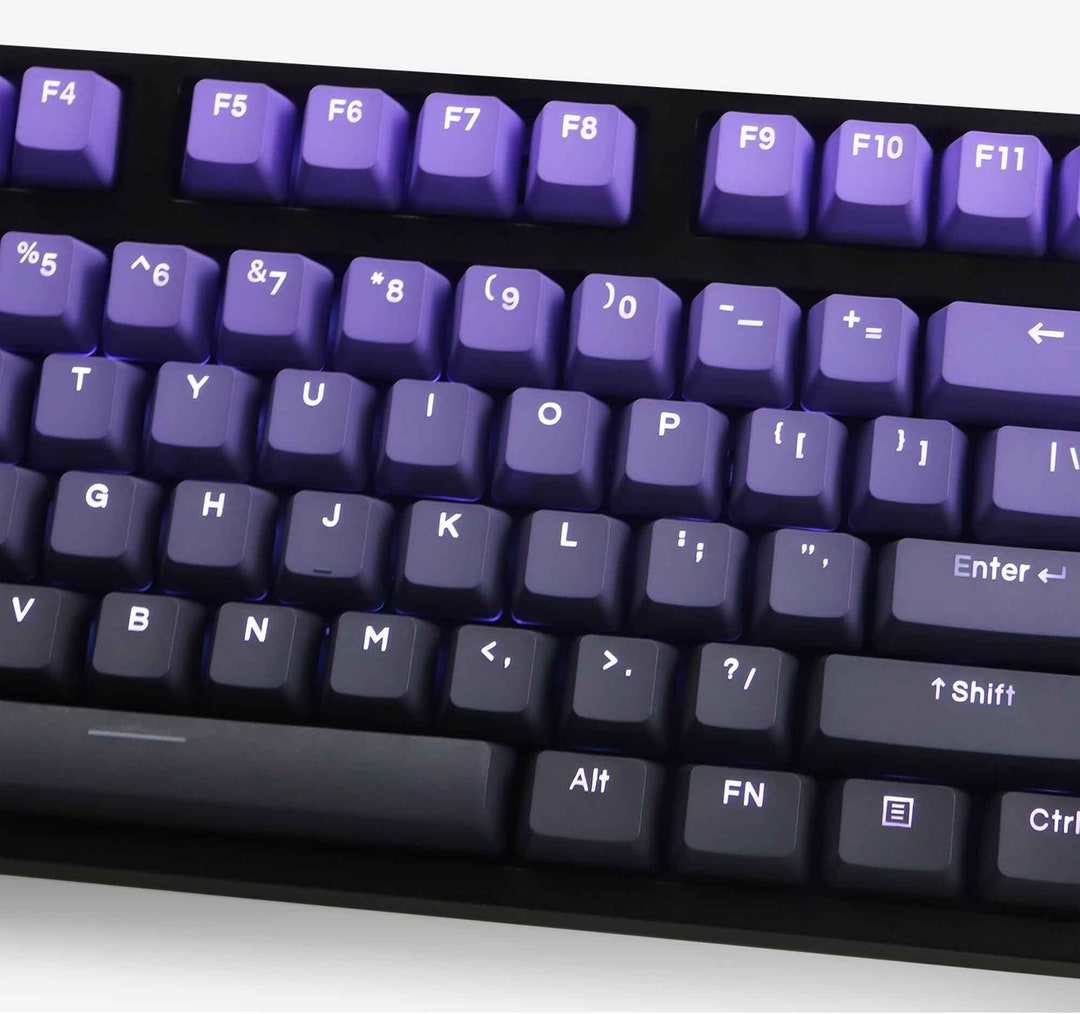margen Diplomati mord 122pcs Gradient Purple Themed Keycaps Translucent Top Side - Etsy