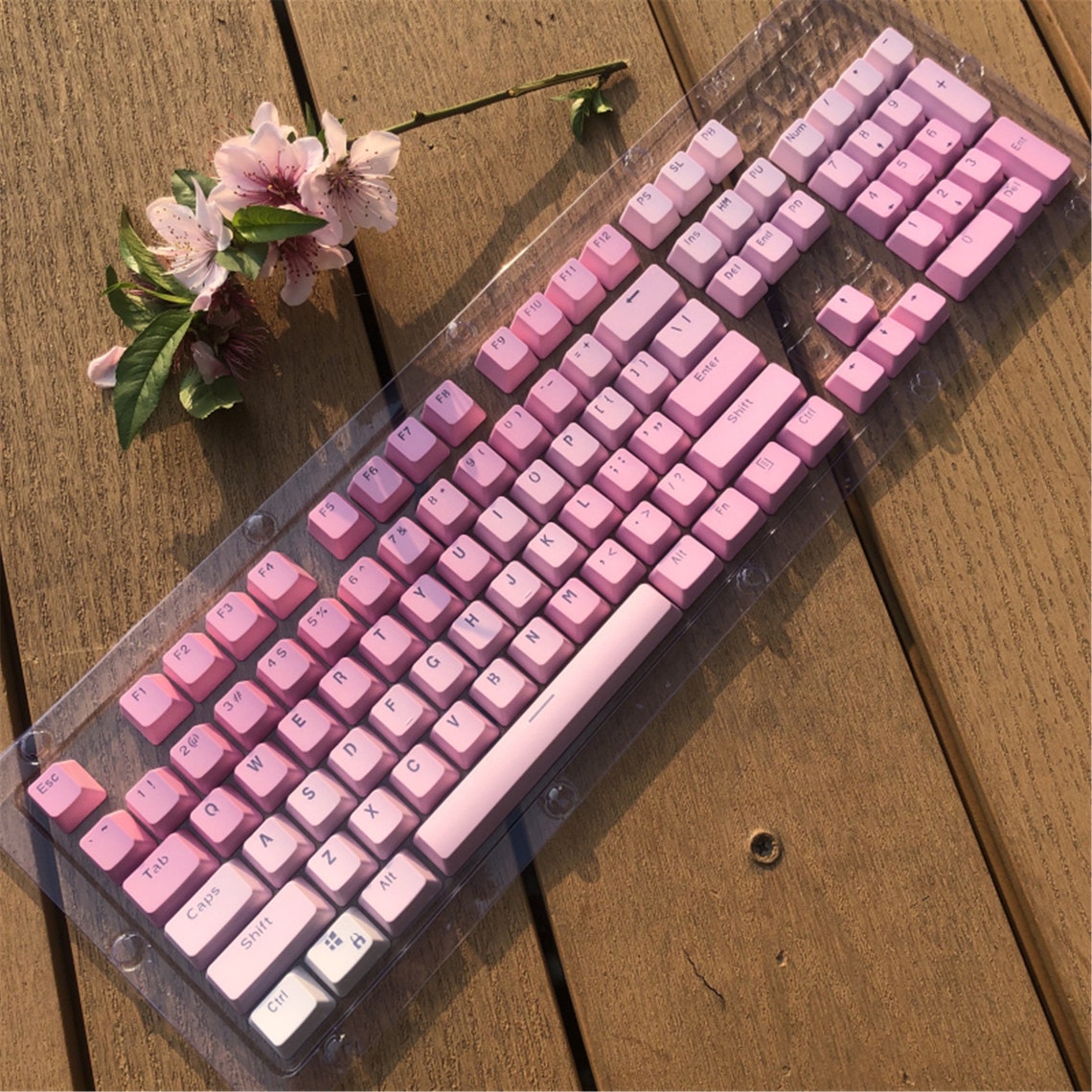 104pcs Pink Grandient Theme Keycap SetGirl Cute Keycap Etsy