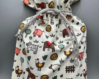 Hot water bottle covers in cotton flannel