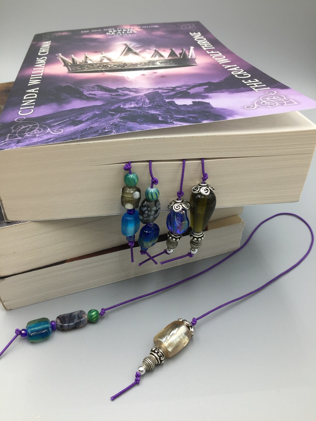 String Bookmark, Beaded Bookmark, Cord Bookmark, Book Marks, Book