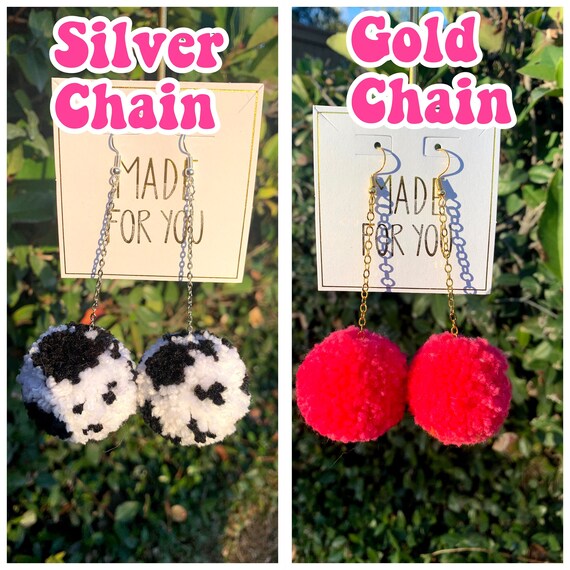 Wholesale pom pom earrings deals