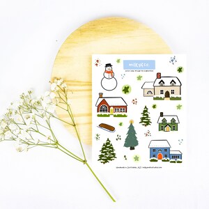 Winter Walk Through the Neighborhood Sticker Sheet
