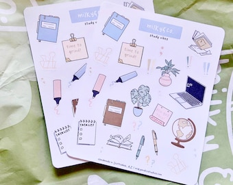 Study Vibes Sticker Sheet