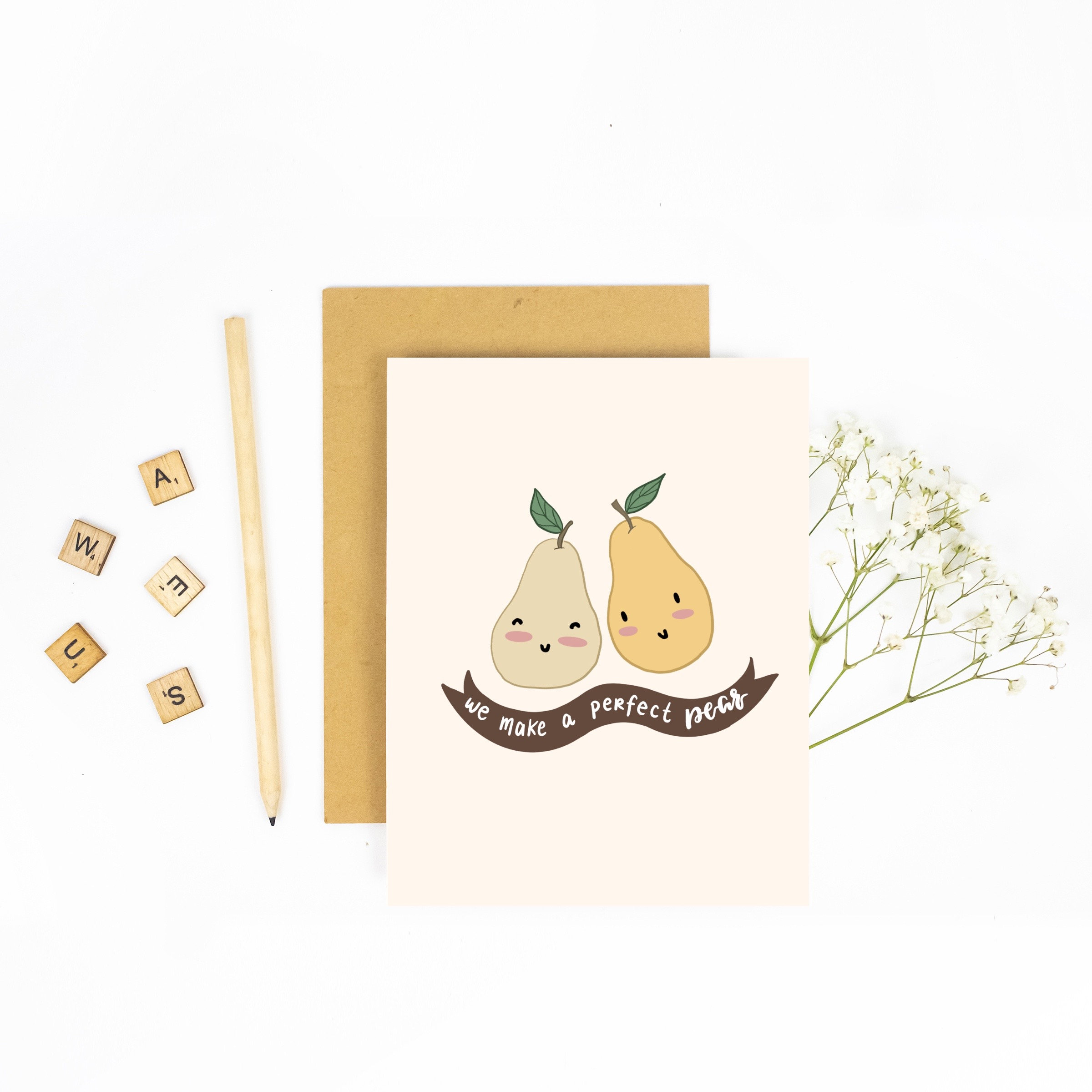 Lustige Jubiläumskarte „We Make A Great Pear“ – A5, Matt, Mit Umschlag