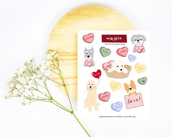 Furry Friends Valentine's Day Sticker Sheet