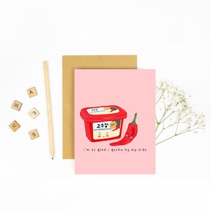 I&#39;m So Glad I Gochu -  Valentine&#39;s Day Greeting Card, Valentine&#39;s Day Card, Pun Valentine&#39;s Day Card, Cute Greeting Card