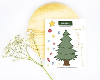 Decorate Your Own Christmas Tree Sticker Sheet