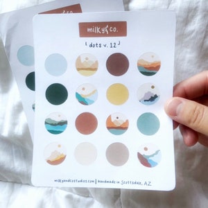 Desert Landscape Dot Sticker Sheet