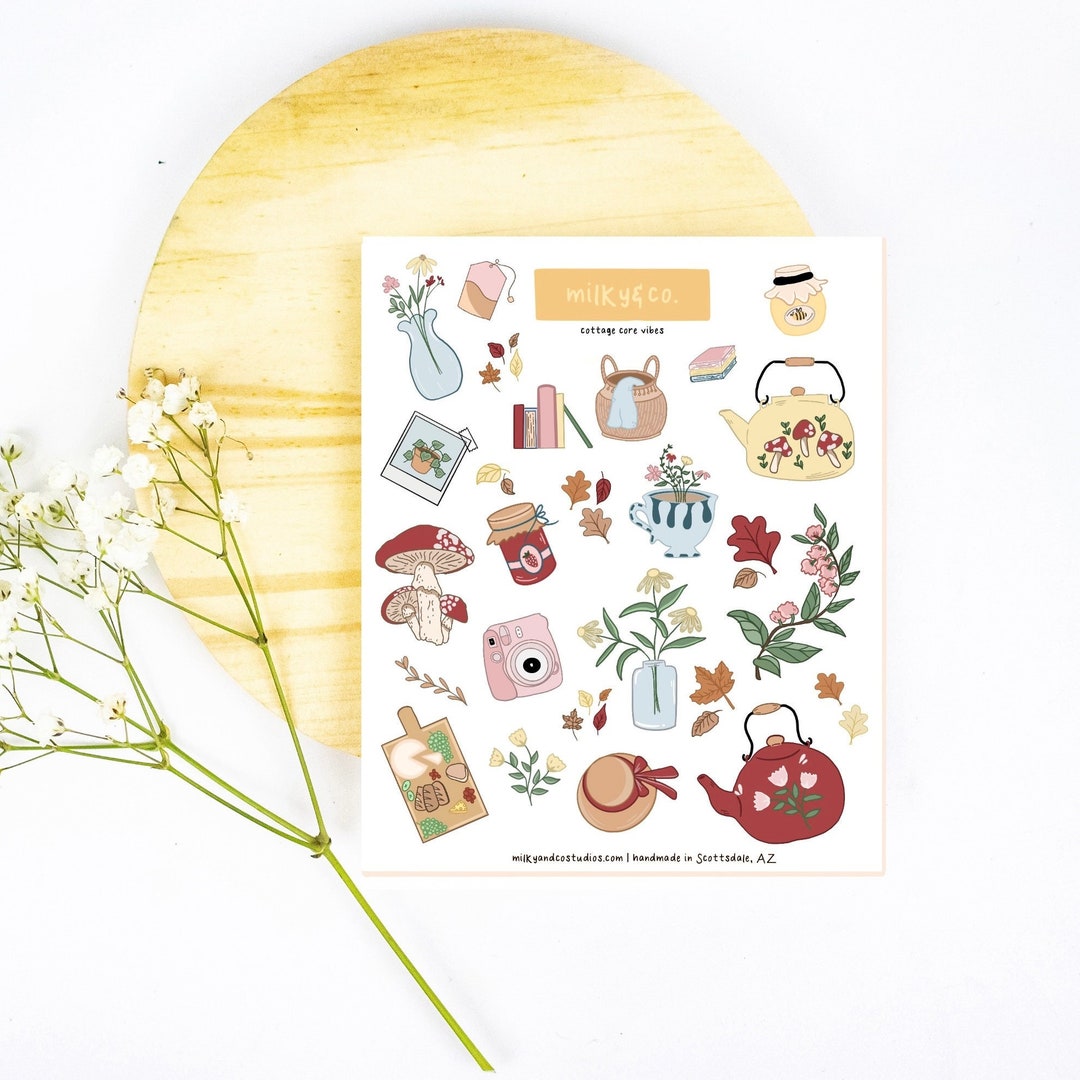 Cottage Core Vibes Sticker Sheet - Etsy