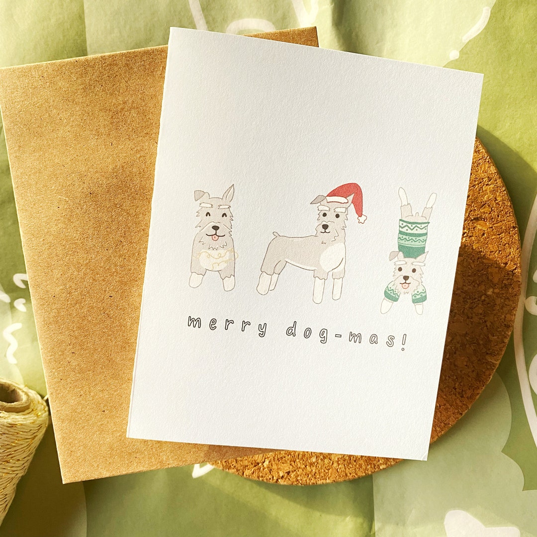 Merry Dog-mas Christmas Greeting Card - Etsy