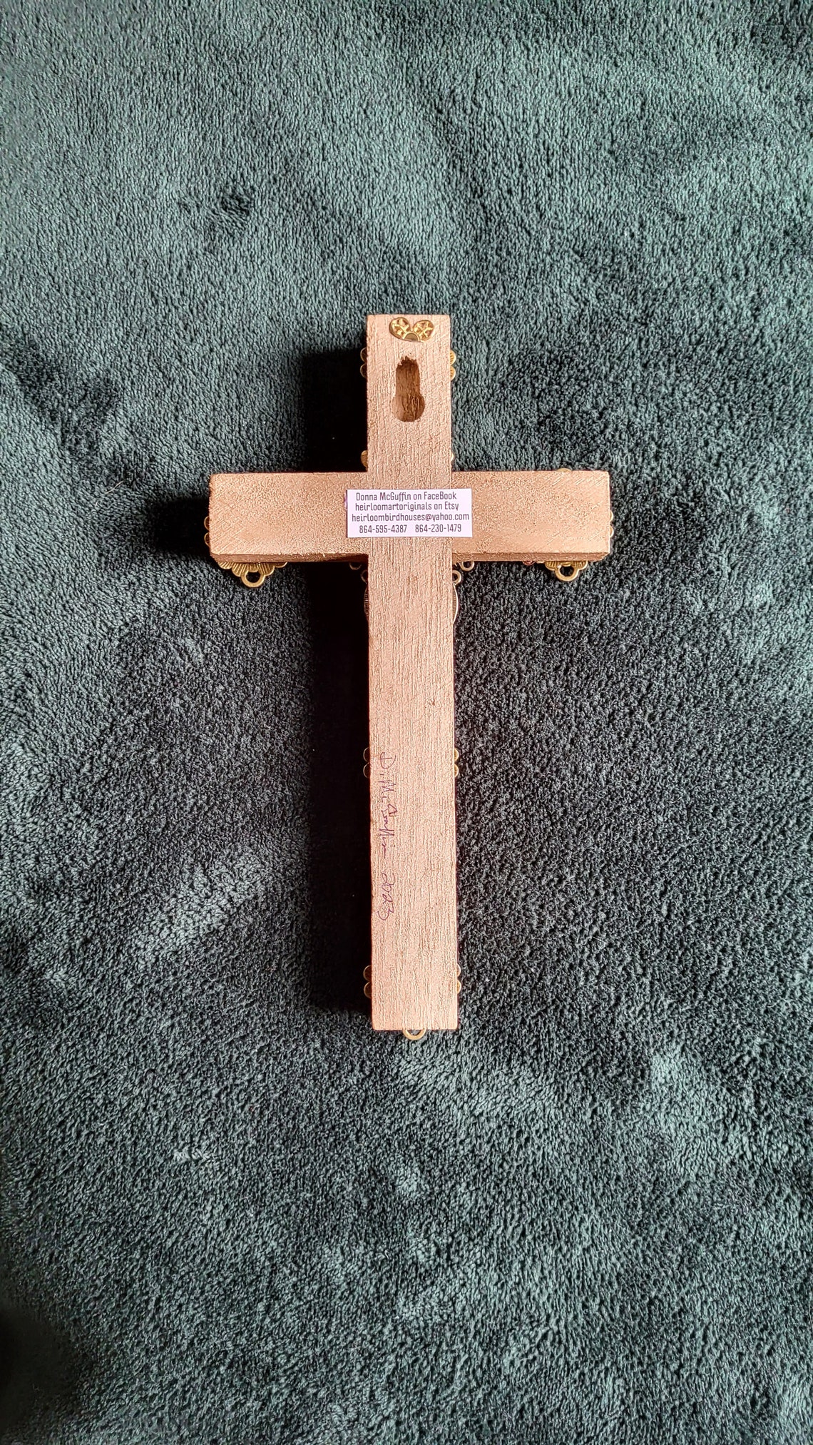 Handmade Gold Cross Metal Wall Cross Gold Hanging Cross Etsy